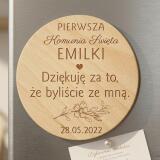 Drewniany magnes podziękowanie dla gości podziękowania Komunia Święta Chrzest 10 sztuk, P04 - miniaturka 5