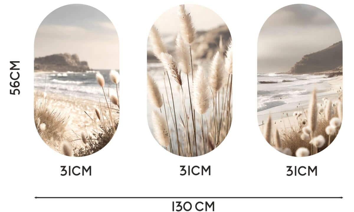 Nowoczesne obrazy elipsy-  Nadmorski Krajobraz | Dekoracja ścienna w stylu skandynawskim 82396 - zdjęcie 2