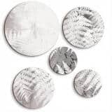 Botaniczny Zestaw Obrazów Koła - Białe Paprocie | Styl Skandynawski i Minimalizm | Nowoczesna ozdoba na ścianę 42206 - miniaturka 1