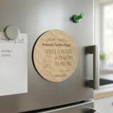 Drewniany magnes podziękowanie dla gości podziękowania Komunia Święta Chrzest 10 sztuk, P03 - miniaturka 4