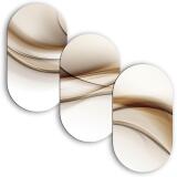 Elegancki Tryptyk- Abstrakcja w Odcieniach Beżu | Obrazy Elipsa, łuk 82399 - miniaturka 1