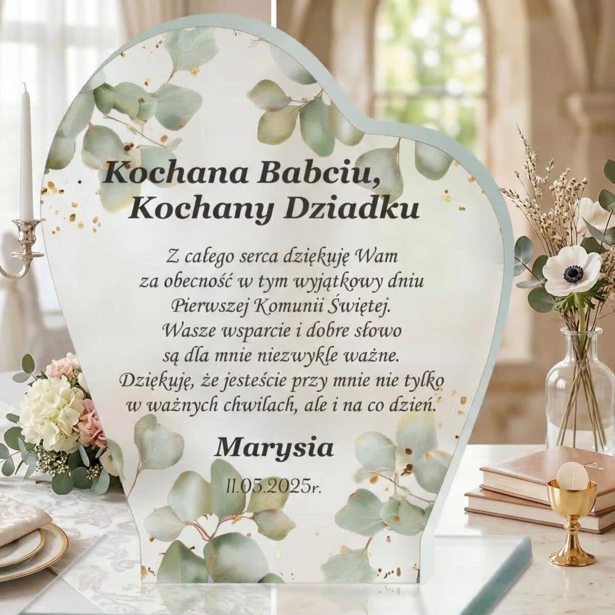 Pierwsza Komunia Podziękowanie dla Babci, Dziadka- Statuetka | Pierwsza Komunia Święta Prezent dla dziadków 66084 - zdjęcie 2