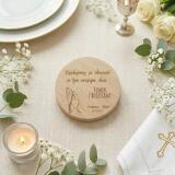 Drewniany magnes podziękowanie dla gości podziękowania Komunia Święta Chrzest 10 sztuk, P02 - miniaturka 5