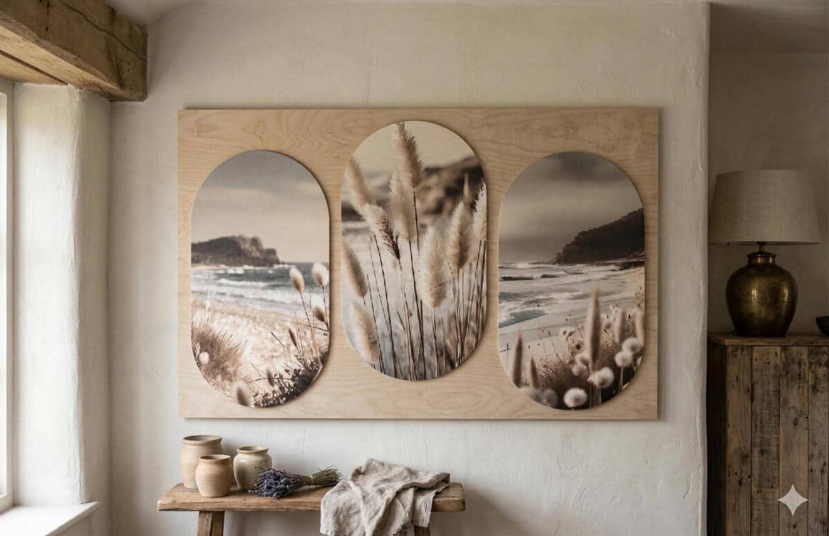 Nowoczesne obrazy elipsy-  Nadmorski Krajobraz | Dekoracja ścienna w stylu skandynawskim 82396 - zdjęcie 3