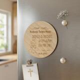 Drewniany magnes podziękowanie dla gości podziękowania Komunia Święta Chrzest 10 sztuk, P03 - miniaturka 5