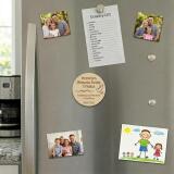 Drewniany magnes podziękowanie dla gości podziękowania Komunia Święta Chrzest 10 sztuk, P05 - miniaturka 5