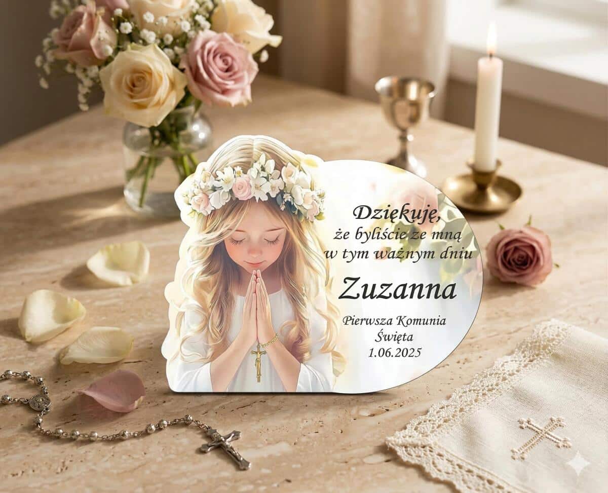 Podziękowania dla Gości na Komunię- magnes na lodówkę | Podziękowanie, Upominek | Pamiątka komunijna 66673 - zdjęcie 4