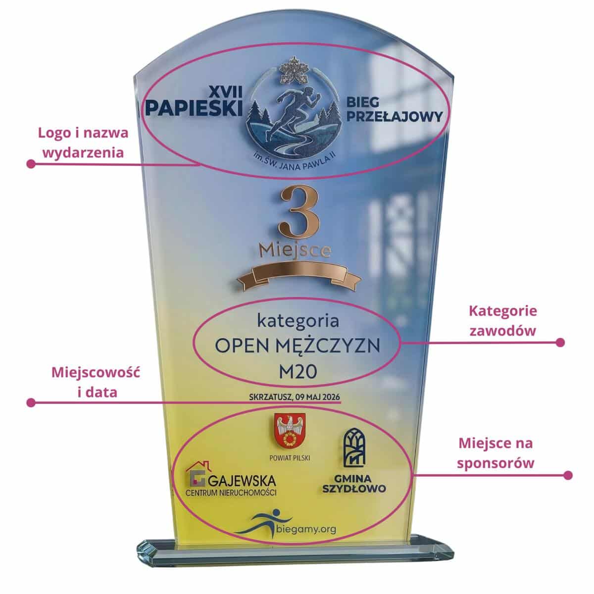 Zestaw 3 Statuetek- 1,2,3 miejsce | Komplet nagród na zawody i eventy - zdjęcie 2