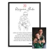 Prezent na 20-lecie Ślubu- Portret ze zdęcia na Jubileusz Małżeństwa 82463-20 - miniaturka 1