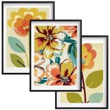 Kolorowe Plakaty Roślinne | Modna dekoracja do salonu w stylu Retro, Vintage 42249 - miniaturka 1