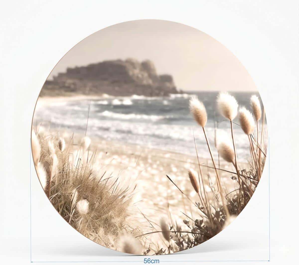 Dekoracyjne koło na ścianę – Plaża i morze | Okrągły Obraz na ścianę boho coastal 82421 - zdjęcie 2