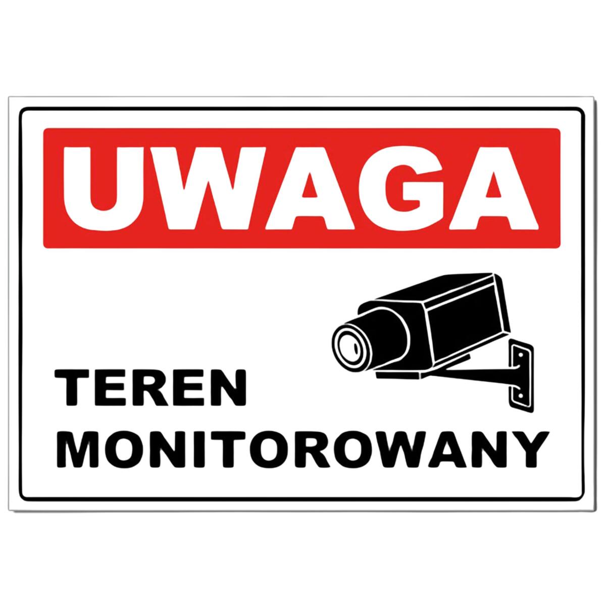 Tabliczka ostrzegawcza- UWAGA! Teren Monitorowany 82406