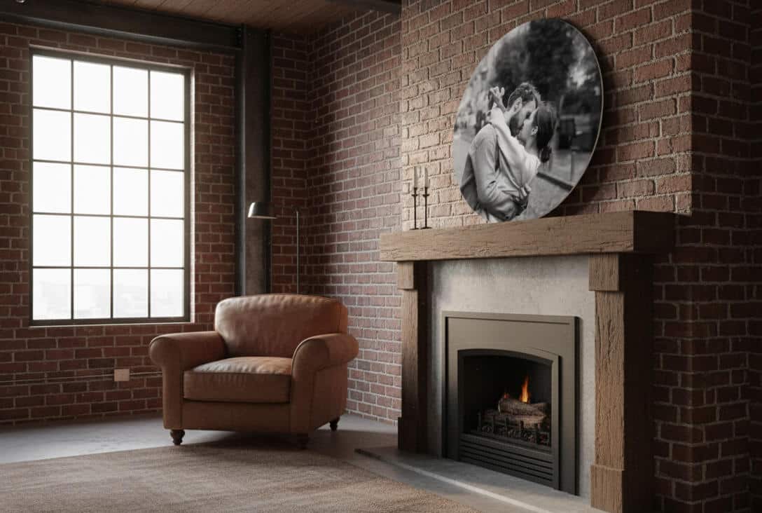 Okrągły Obraz ze Zdjęcia – Personalizowany Czarno-Biały Obraz HDF z Własnej Fotografii 82380 - zdjęcie 6