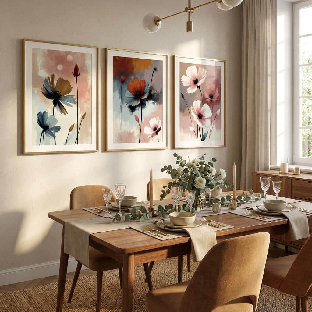 Pastelowe Plakaty Kwiaty Akwarela | Dekoracja ścienna do sypialni 42247 - zdjęcie 2