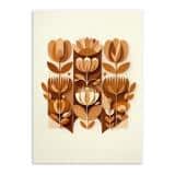 Plakat z efektem 3D- Geometryczne, brązowe kwiaty | Obraz etno design 51152 - miniaturka 8