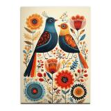 Nowoczesny Obraz z motywem ptaków – Folk Art | Nowoczesny folklor i etno design 82434 - miniaturka 7