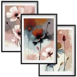 Pastelowe Plakaty Kwiaty Akwarela | Dekoracja ścienna do sypialni 42247 - miniaturka 1