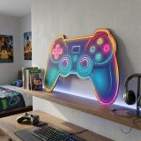 Dekoracja do pokoju chłopca, nastolatka - Neonowy Pad, Kontroler | Obraz gamingowy na ścianę HDF66755 - miniaturka 3