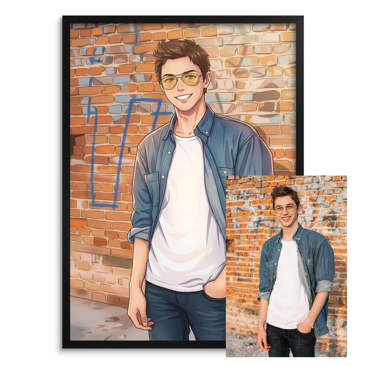 Plakat z Twojego Zdjęcia - Styl Anime | Portret Manga na Ścianę 82465