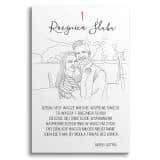 Prezent na Pierwszą Rocznicę Ślubu- Obraz ze zdjęcia, Portret w stylu Line Art 82462-1 - miniaturka 3