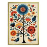 Artystyczny Plakat Folk- Drzewo Życia | Kolorowa dekoracja ścienna w stylu etno 82435 - miniaturka 5
