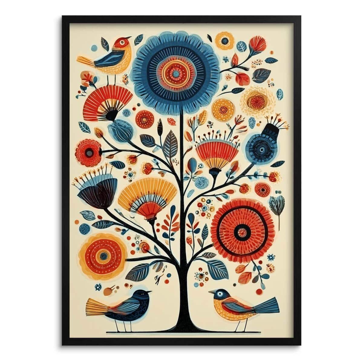Artystyczny Plakat Folk- Drzewo Życia | Kolorowa dekoracja ścienna w stylu etno 82435