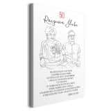 Obraz na 50 Rocznicę Ślubu | Minimalistyczny Portret Line Art | Wyjątkowy Prezent na Złote Gody 82461 - miniaturka 2