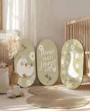 Urocze Obrazy Owalne- Wesołe Gąski | Sielski tryptyk na ścianę do pokoju dziecka 96003 - miniaturka 5