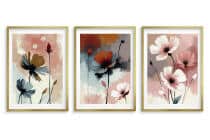 Pastelowe Plakaty Kwiaty Akwarela | Dekoracja ścienna do sypialni 42247 - miniaturka 3