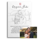 Oryginalny Prezent na 10 Rocznicę Ślubu- Portret w stylu Line Art | Obraz ze zdjęcia 82462-10 - miniaturka 1