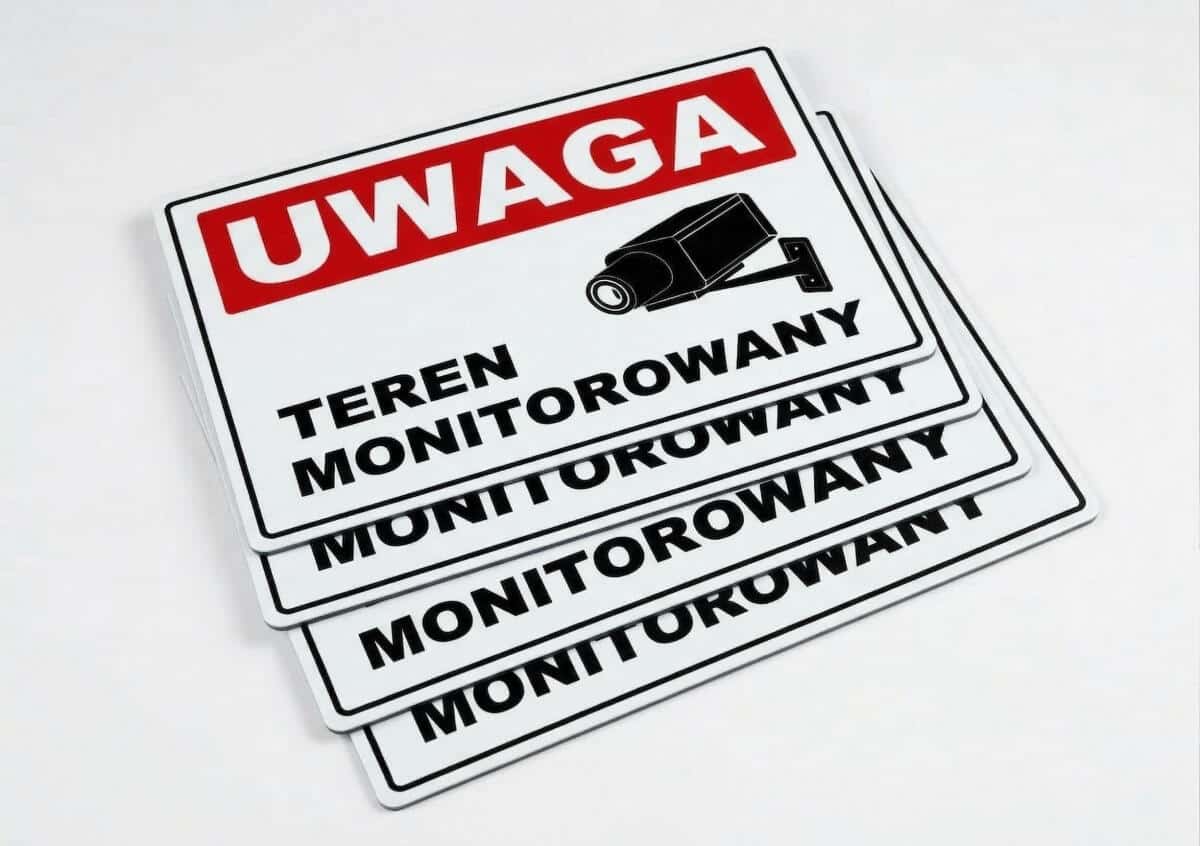 Tabliczka ostrzegawcza- UWAGA! Teren Monitorowany 82406 - zdjęcie 4