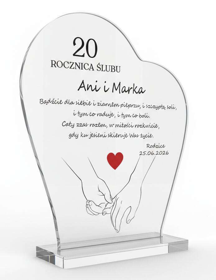 Personalizowany Prezent na rocznicę ślubu- Statuetka z dedykacją na Jubileusz małżeństwa 82383