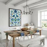 Obraz na ścianę Folklor, Plakat Ludowy- Sielski klimat, ptaki i kwiaty 82430 - miniaturka 4