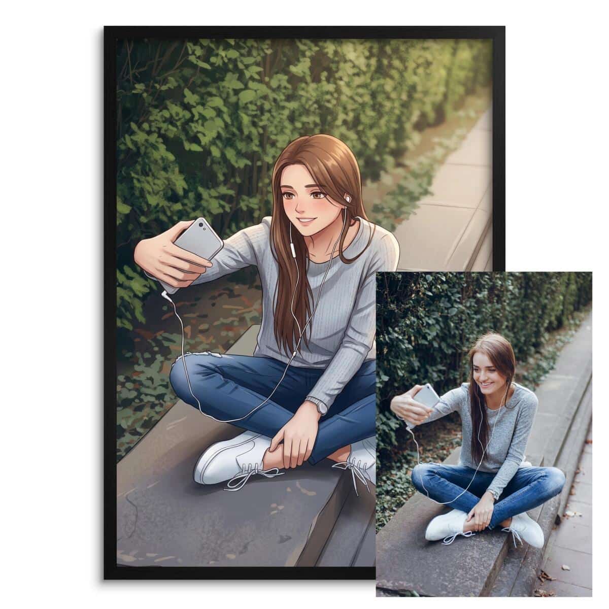 Plakat z Twojego Zdjęcia - Styl Anime | Portret Manga na Ścianę 82465 - zdjęcie 3