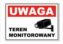 Tabliczka ostrzegawcza- UWAGA! Teren Monitorowany 82406 - miniaturka 1