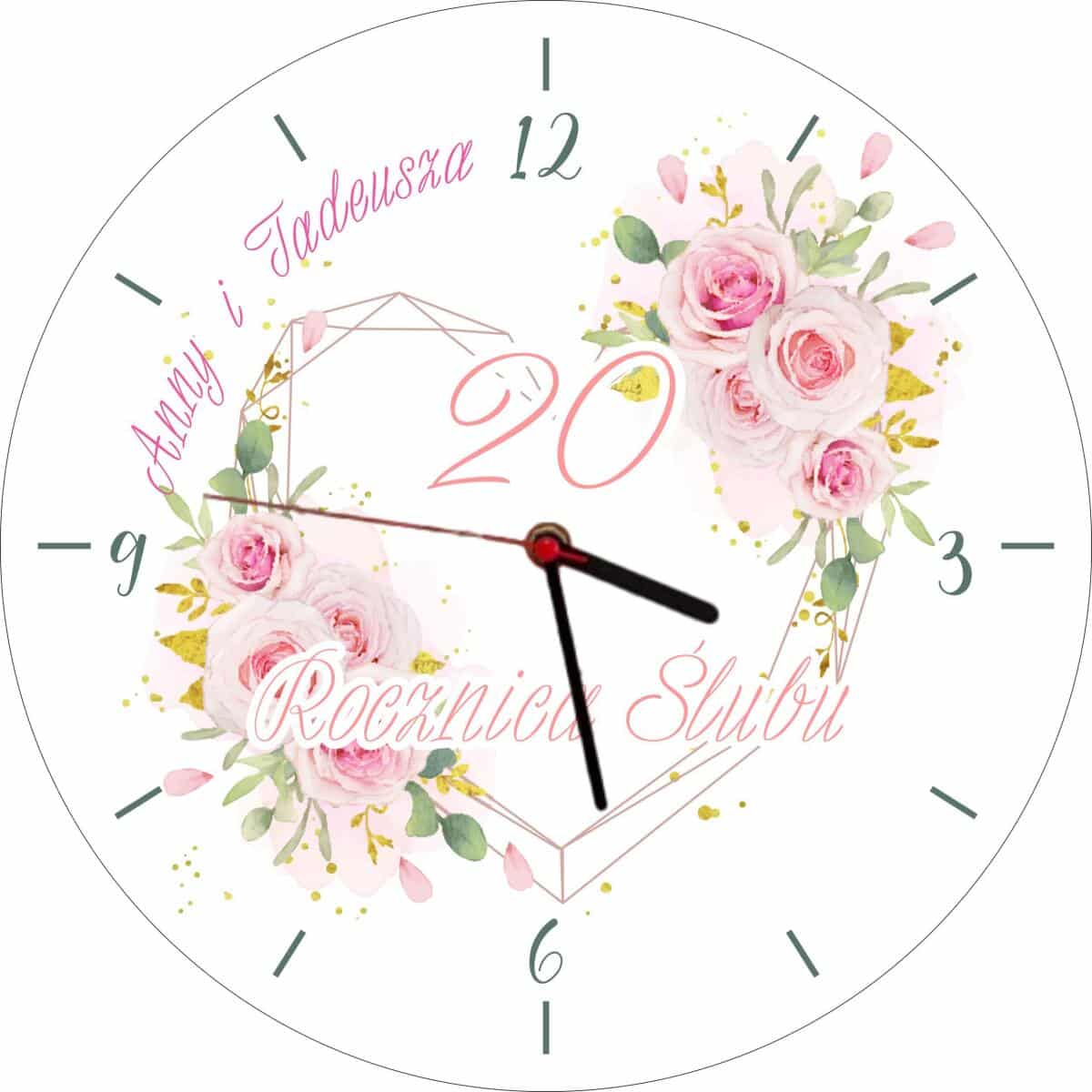 Personalizowany Zegar na ścianę – Prezent dla Małżeństwa na Jubileusz 82387 - zdjęcie 6