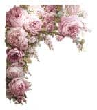 Elegancka Naklejka ścienna - Różowe Piwonie | Romantyczna Dekoracja do sypialni- girlanda T82466 - miniaturka 6