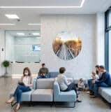 Okrągły obraz na ścianę – Jezioro i drewniany pomost o zachodzie słońca 82418 - miniaturka 4