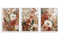 Tryptyk Kwiatowy Boho – Zestaw 3 Plakatów w Kolorach Ziemi 51150 - miniaturka 8