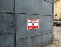 Tabliczka ostrzegawcza- UWAGA! Wyjazd z garażu - Nie zastawiać 82408 - miniaturka 5