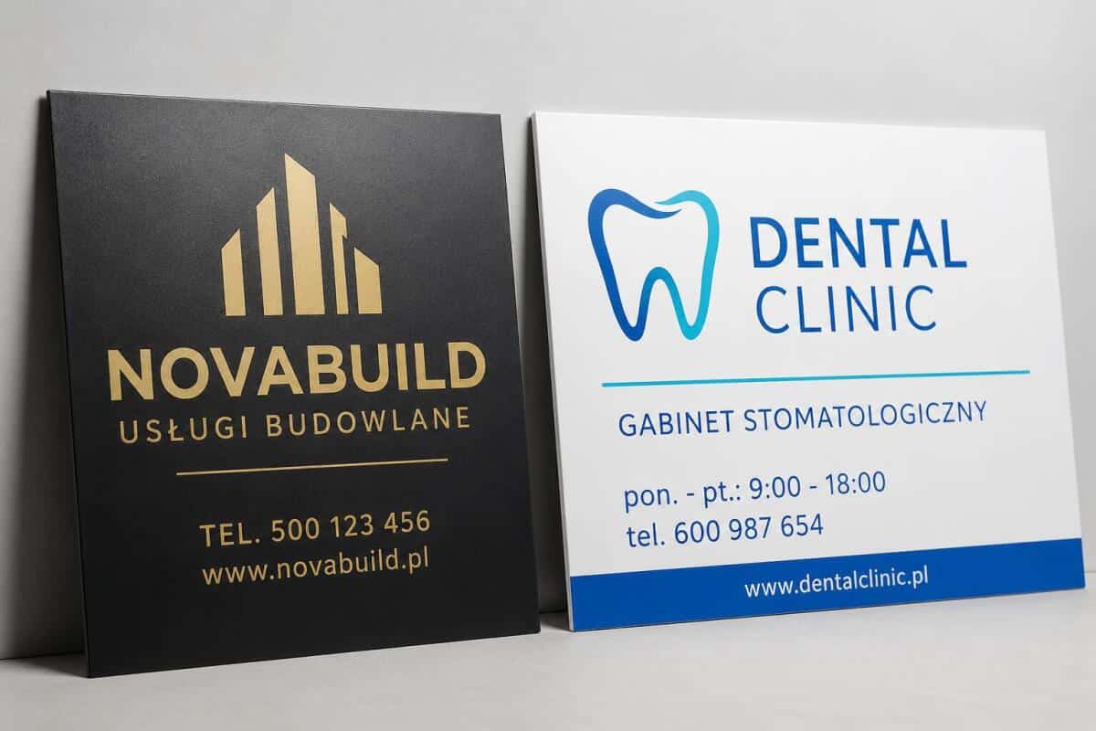 Szyld reklamowy na zamówienie | Tablica informacyjna z własnym nadrukiem - zdjęcie 2