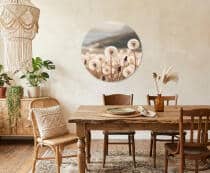 Okrągły Obraz Natura – Dmuchawce na Łące | Minimalistyczna Dekoracja do Salonu i Sypialni 82422 - miniaturka 7