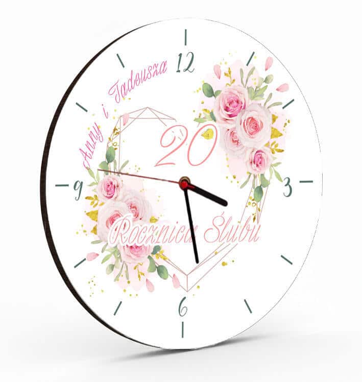 Personalizowany Zegar na ścianę – Prezent dla Małżeństwa na Jubileusz 82387