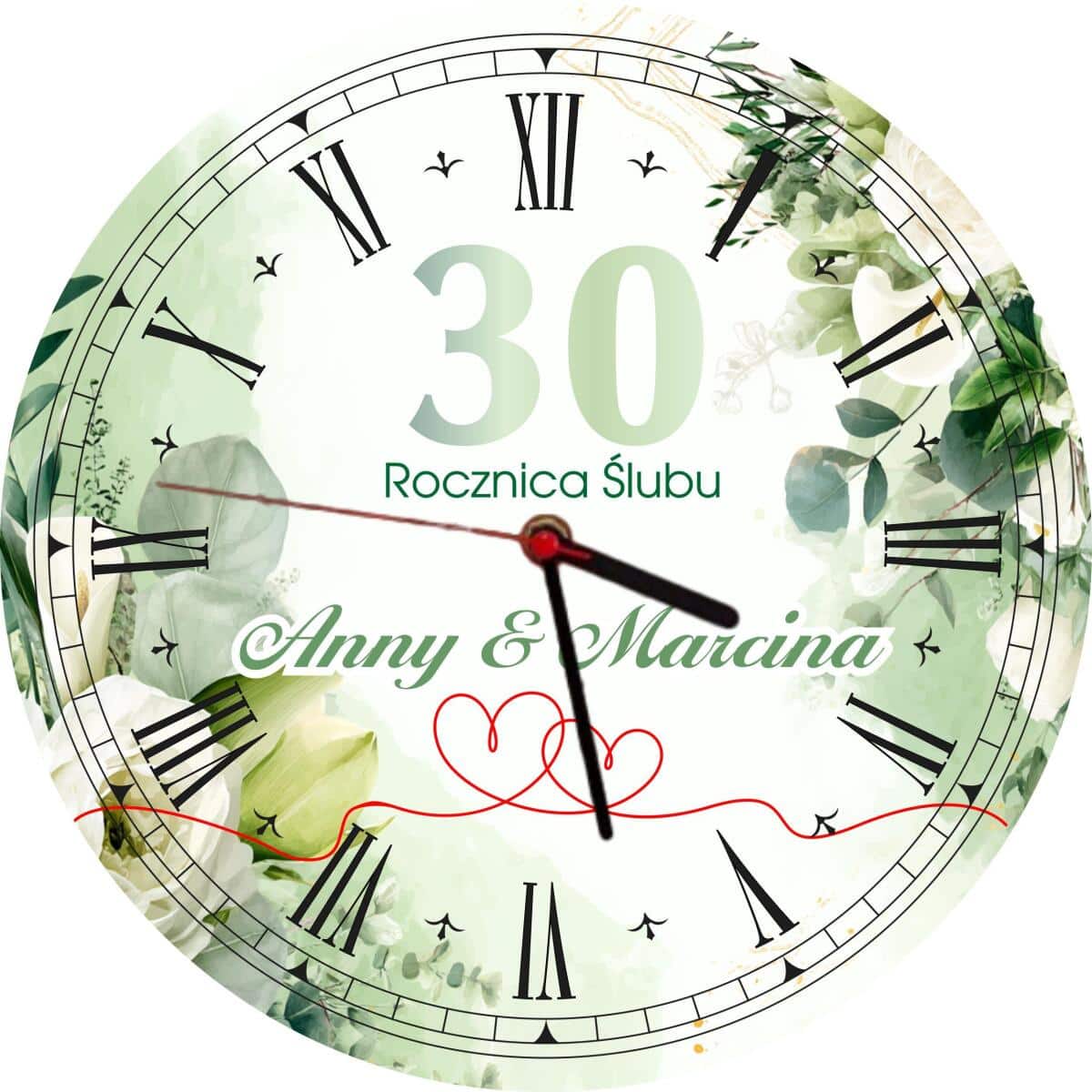 Zegar ścienny z imionami- Prezent na Rocznicę Ślubu, Jubileusz 82387 - zdjęcie 6