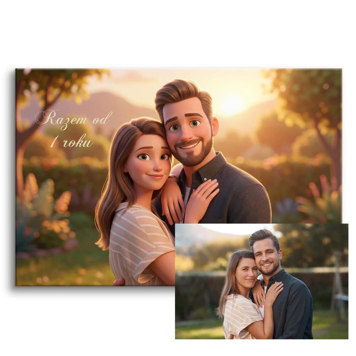 Obraz ze zdjęcia w bajkowym stylu- Prezent na Pierwszą Rocznicę Ślubu 82459-1