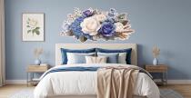 Naklejka na ścianę- Bukiet Kwiatów- Hortensje i Róże w stylu boho T82467 - miniaturka 2