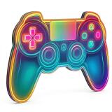 Dekoracja do pokoju chłopca, nastolatka - Neonowy Pad, Kontroler | Obraz gamingowy na ścianę HDF66755 - miniaturka 1