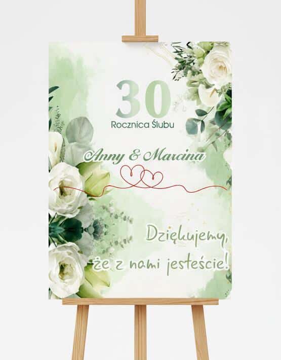 Plakat Powitalny, Tablica na Rocznicę Ślubu | Dekoracja na Jubileusz Małżeństwa 82390 - zdjęcie 8