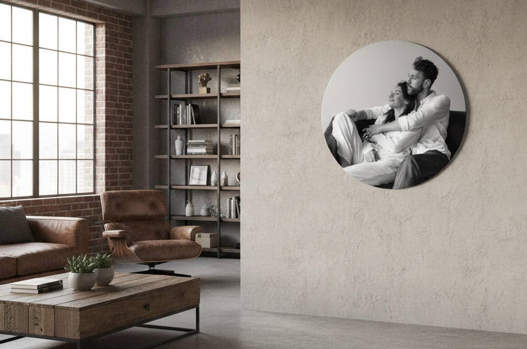 Okrągły Obraz ze Zdjęcia – Personalizowany Czarno-Biały Obraz HDF z Własnej Fotografii 82380 - zdjęcie 2