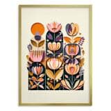 Plakat- Kolorowe Kwiaty | Obraz na ścianę w stylu Folk Art, sztuka ludowa 51151 - miniaturka 6